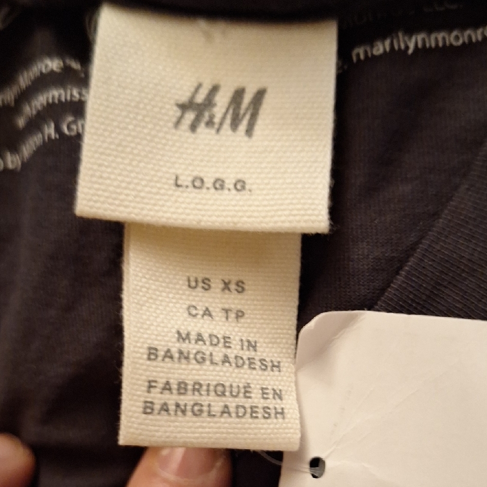 H&M Gray Marilyn Monroe Graphic Tee Size XS-TP - Picture 5 of 5